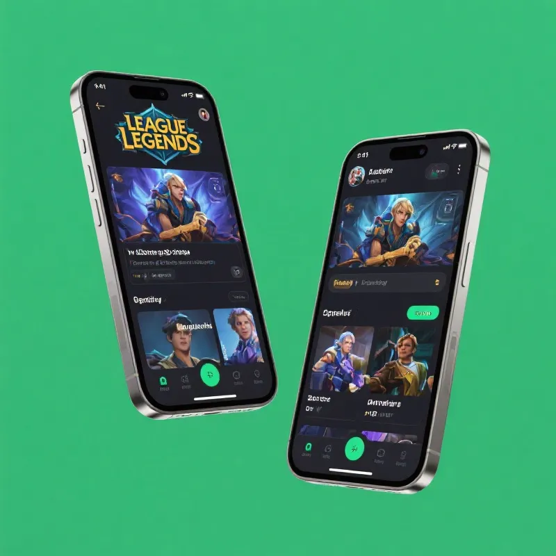 英雄联盟直播 App 界面展示